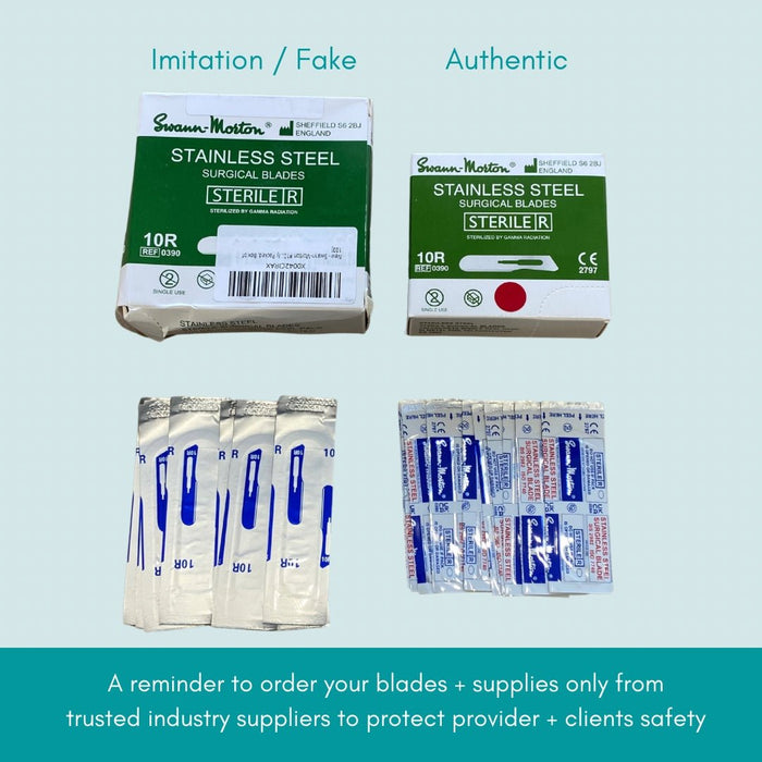 #10 Swann Morton Dermaplaning Blade | Stainless Steel - Box of 100