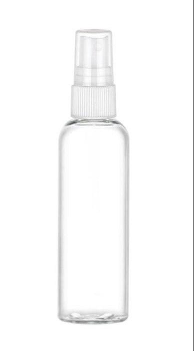 2 oz. Clear 20 - 410 PET Plastic Bullet Round Bottle - FM Sprayer