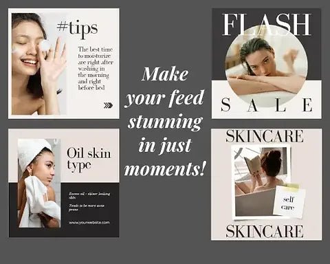 230 Beauty + Skincare Instagram Marketing Templates - Digital Download