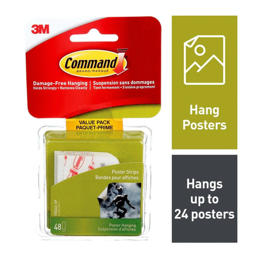 3M Command Poster Strips 17024C - VP, Medium 48 pack