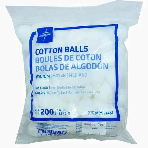 Cotton Balls, Non - Sterile, Medium Bag of 200