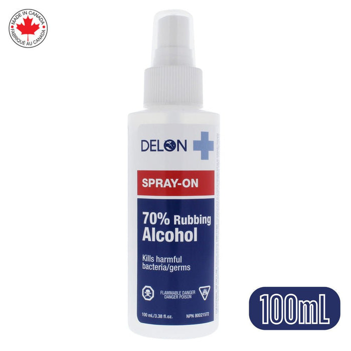 Delon 70% Isopropyl Alcohol, 100ml Spray Bottle