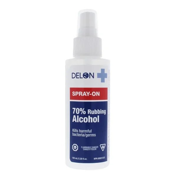 Delon 70% Isopropyl Alcohol, 100ml Spray Bottle