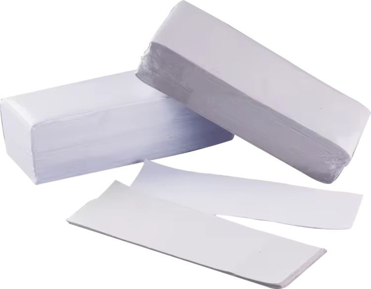 Depilatory Wax Strips, Pre Cut Non Woven 3” x 8”, 100 pieces