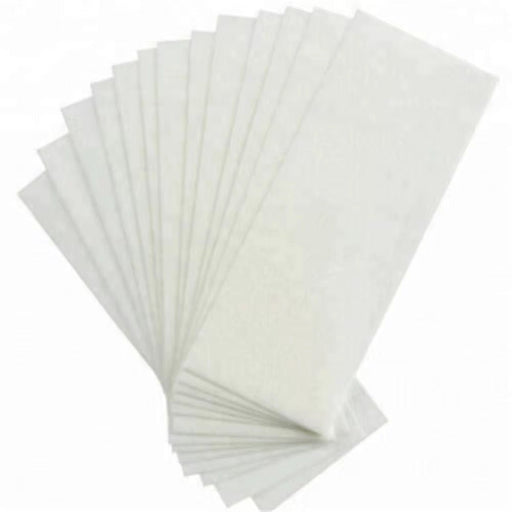Depilatory Wax Strips, Pre Cut Non Woven 3” x 8”, 100 pieces