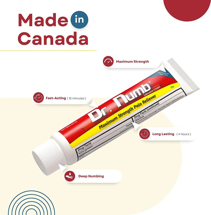 Dr Numb 5% Lidocaine Topical Anesthetic Numbing Cream