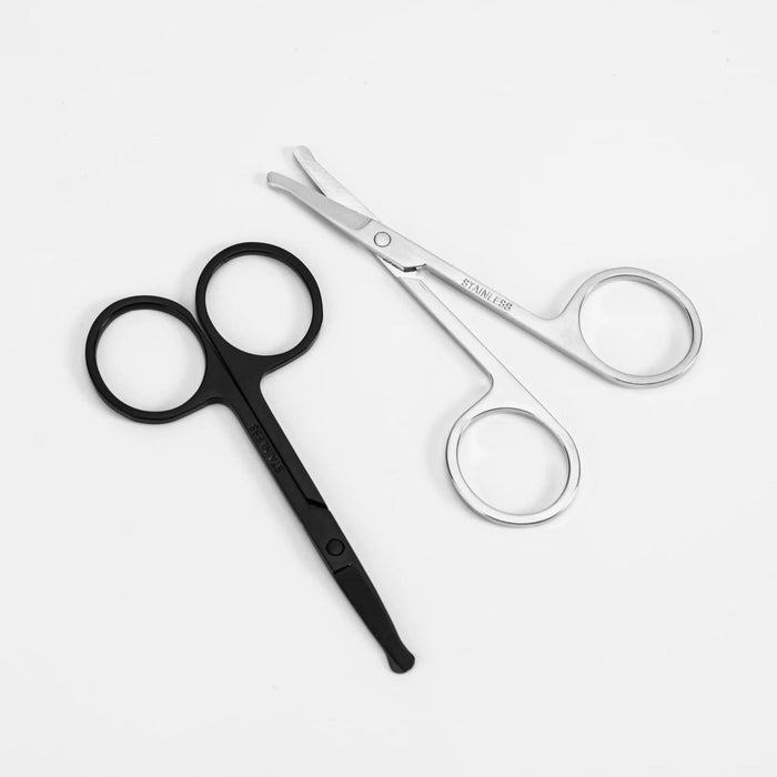 Facial Hair / Brow Scissors, Rounded Safety Tip, Stainless Steel