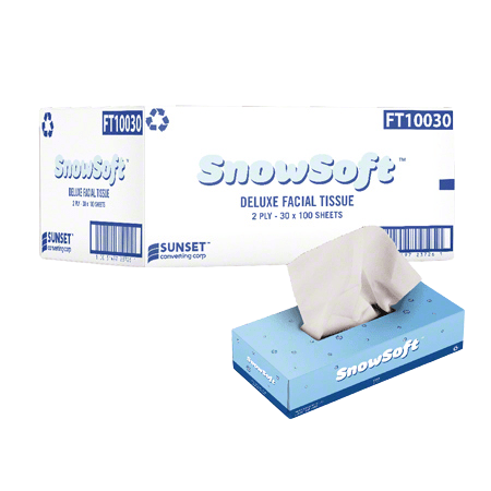 Facial Tissue, 2ply Standard 100/box, Case of 30