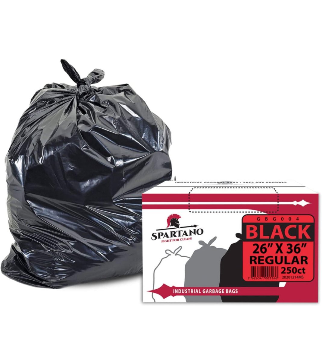 Garbage Bag Extra Strong, 26" X 36" Black, Case of 125
