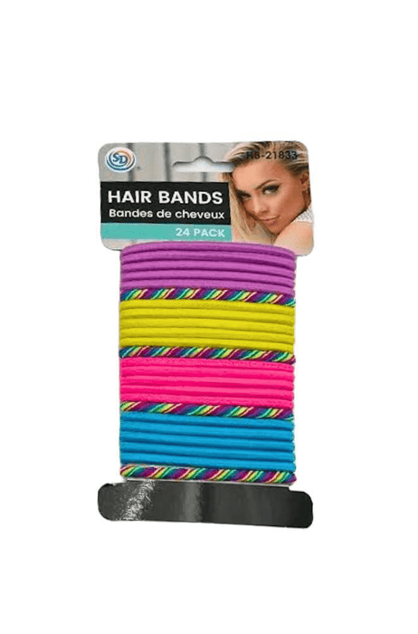 Hair Bands / Elastic Hair Ties, 24 pieces
