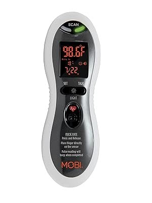 Infrared Thermometer DualScan Ultra Pulse Talking Ear & Forehead Thermometer with 10+ Features