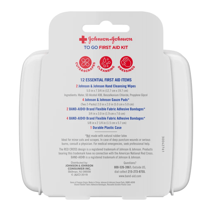 Johnson's To Go First Aid Kit 12 pieces