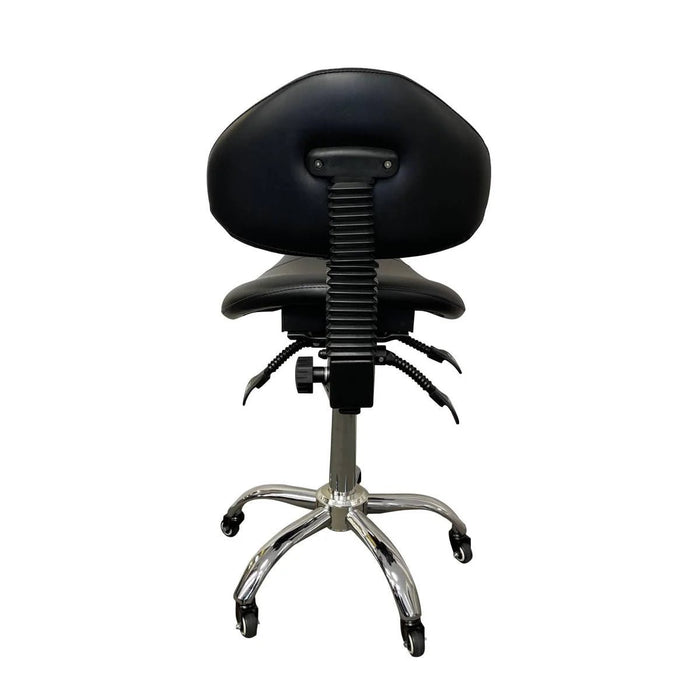 Medical Spa Rolling Stool, Adjustable Height Saddle Stool with Backrest D - 9949
