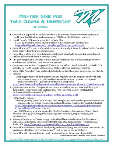 Myo - Ther Genie Plus Aesthetic Bed Cleaner