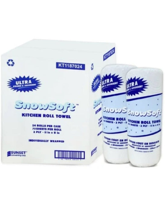 Paper Towel / Kitchen Roll, 85 Sheet Rolls, Case of 24