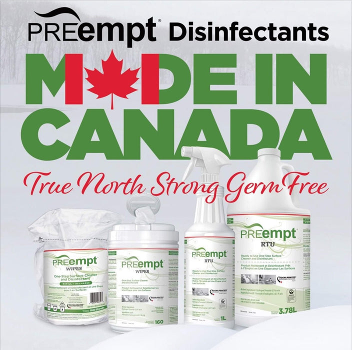 PREempt Surface Disinfectant Wipes, 160 count