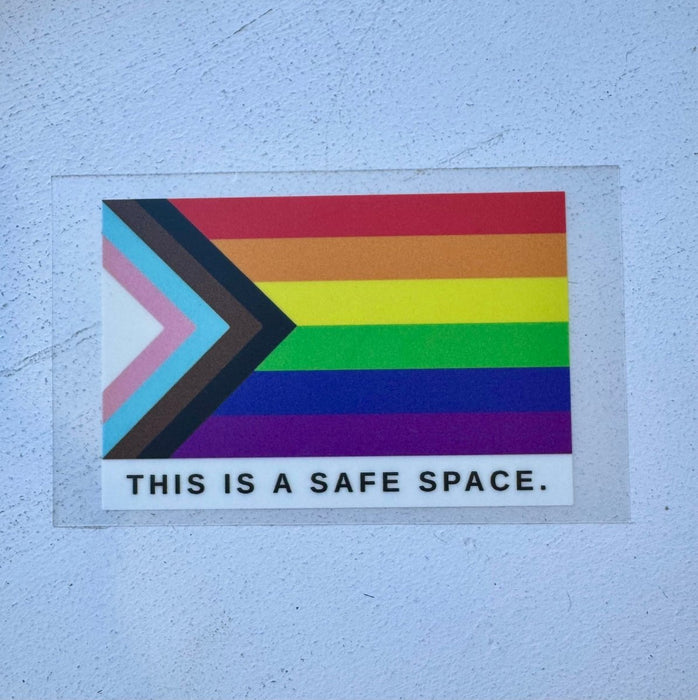 Safe Space Pride Flag Door / Window Decal