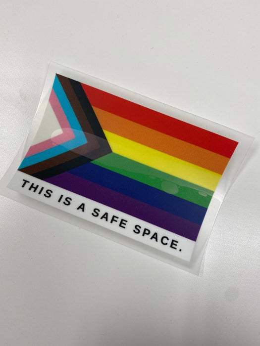 Safe Space Pride Flag Door / Window Decal