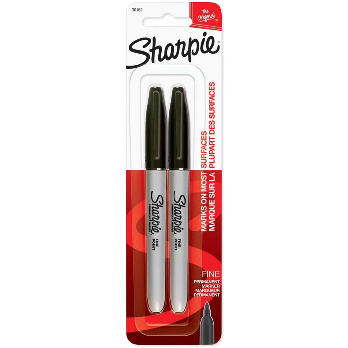 Sharpie Permanent Markers, Fine Point Black
