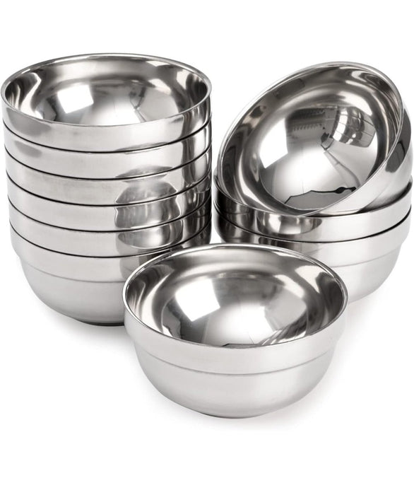 Stainless Steel Facial Mask Bowl, Double Walled, Large, 450ml / 15oz