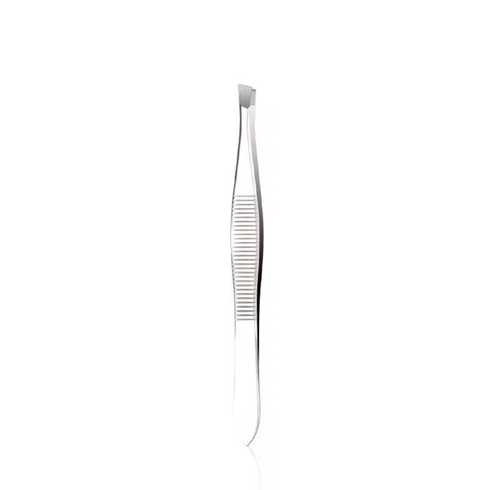 Tweezers, Slanted Tip 3.5” Stainless Steel with Matte Finish
