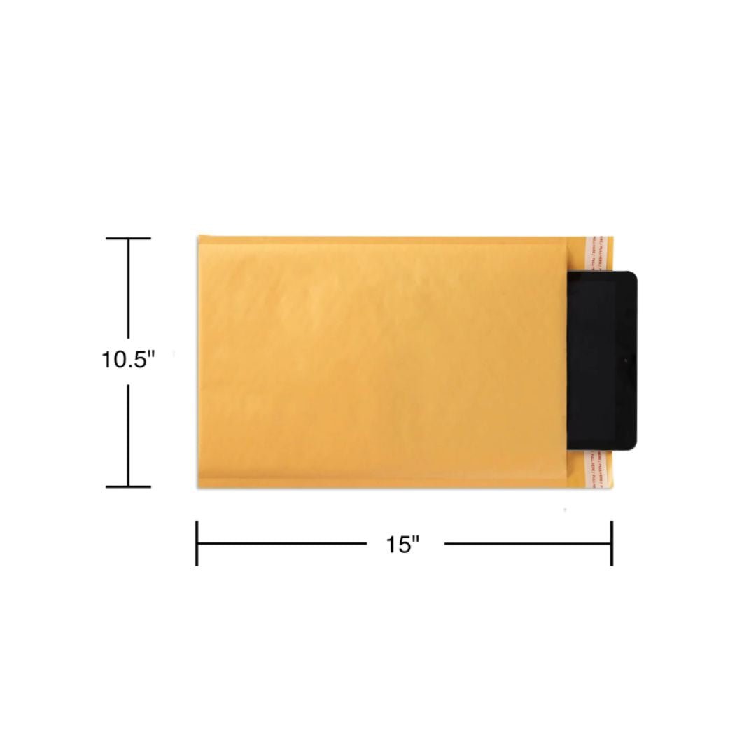 #5 Kraft Bubble Envelope, 10.5" x 15" (12 Pack)