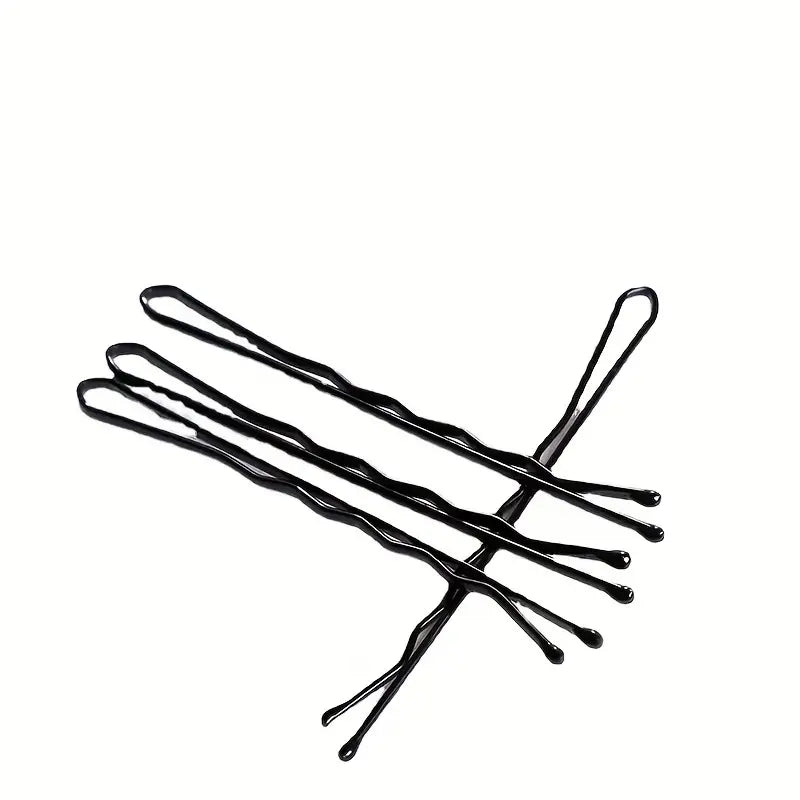Black Bobby Pins, 2” Hairpin Wave, 100 pieces