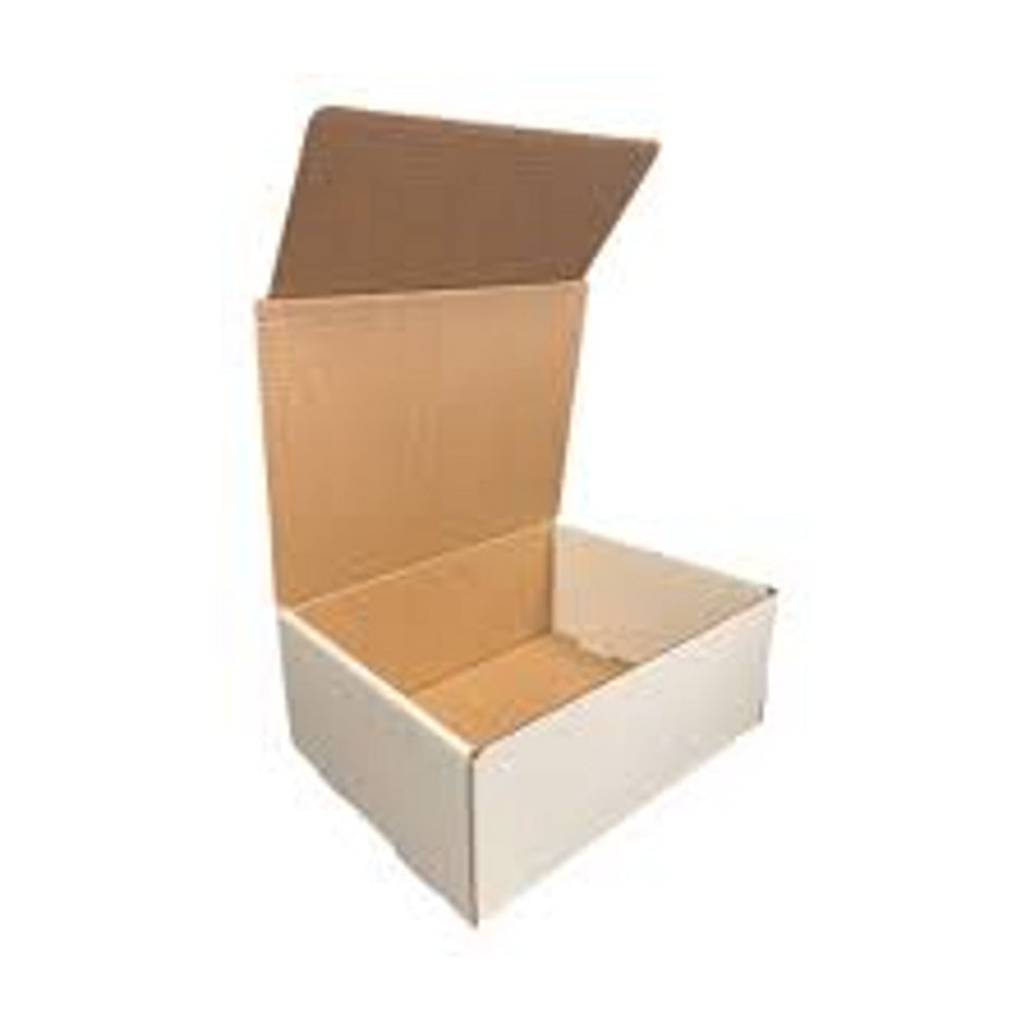 Corrugated Mailer Box, White 13 x 10 x 5