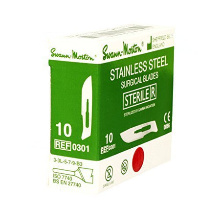 #10 Swann Morton Dermaplaning Blade | Stainless Steel - Pkg of 25