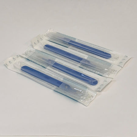#10 Disposable Dermaplaning Scalpels - Premium | Blade + Handle | Sterile | Box of 10