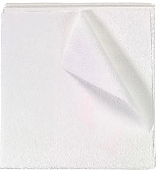 36" x 40" Disposable Exam Drape Sheet, White Tissue (Case of 100)