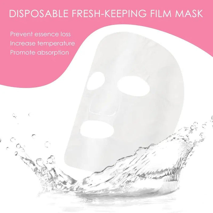 Disposable Facial Sheet Mask, Transparent Plastic (100 pieces)