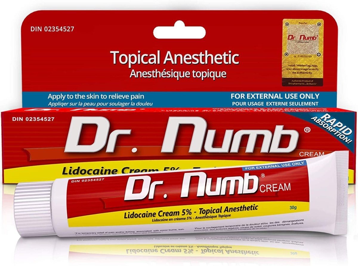 Dr Numb 5% Lidocaine Numbing Cream | Topical Cream for Laser, Microneedling + Tattoo Removal - Beauty Pro Supplies Canada