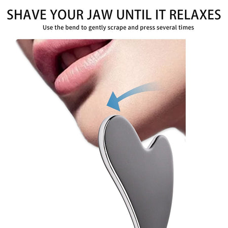 Gua Sha Facial Tool, Stainless Steel Lymphatic Drainage Facial Massage Tool