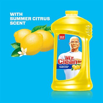 Mr. Clean Liquid Antibacterial Multipurpose Cleaner, Summer Citrus Scent, 28 oz.