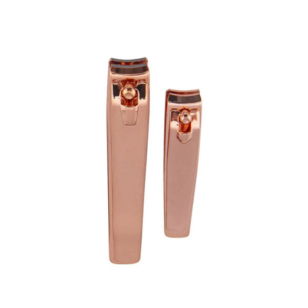 Rose Gold Nail Clipper / Cutter Duo, Stainless Steel - Set of 2
