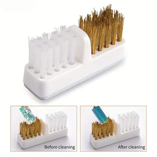 Nail Drill Bit Cleaning + Polishing Brush
