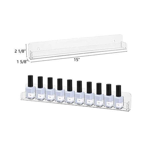 15" Clear Acrylic Nail Polish Organizer Display Shelf (1 piece)