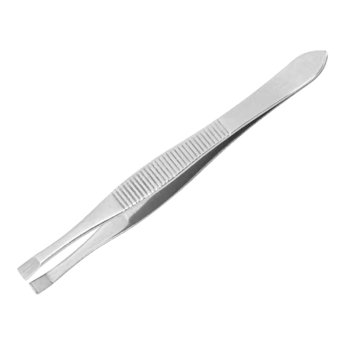 Professional Flat Tip Tweezers, Stainless Steel
