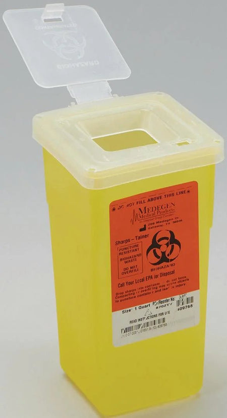 Sharps Container, Yellow 1 qt (0.95 Liter)