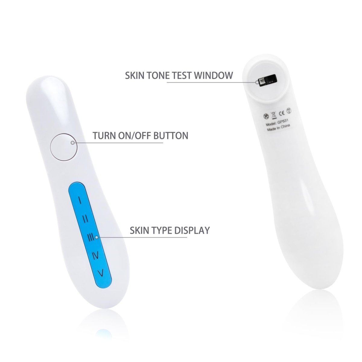 Skin Type Digital Tester, Smart Fitzpatrick Scale Skin Analyzer