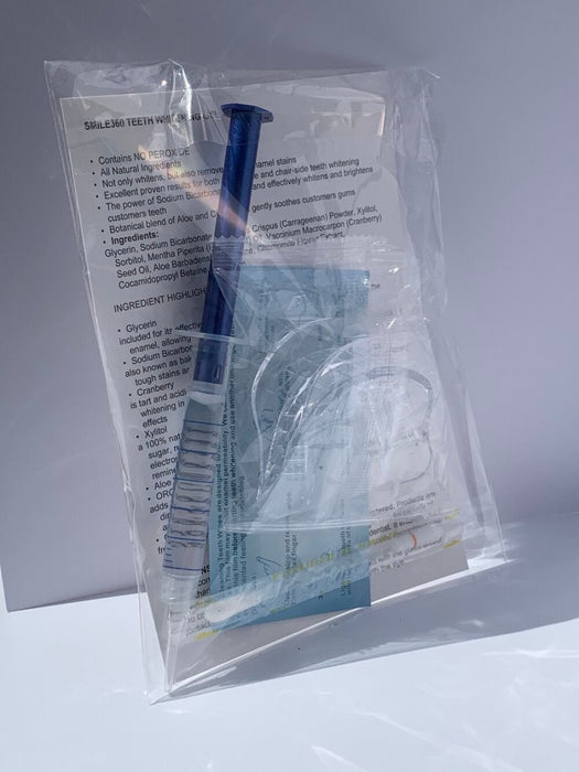 Smile360 Teeth Whitening Professional Treatment Kit | Gel, Mouth Tray, Prep Wipe + Vitamin E Swab