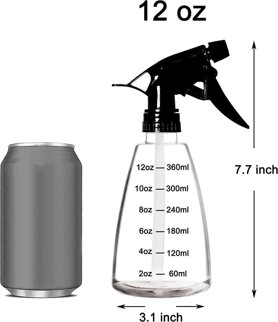Salon Spray Bottle with Measurements - Clear | 12 oz
