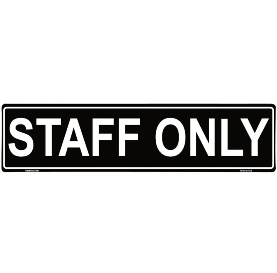 Staff Only Sign Self Adhesive Vinyl Sticker