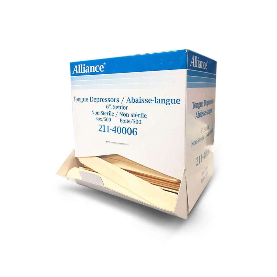 Wax Stick Applicator, Senior 6” Tongue Depressors, Non-Sterile (Box of 500)