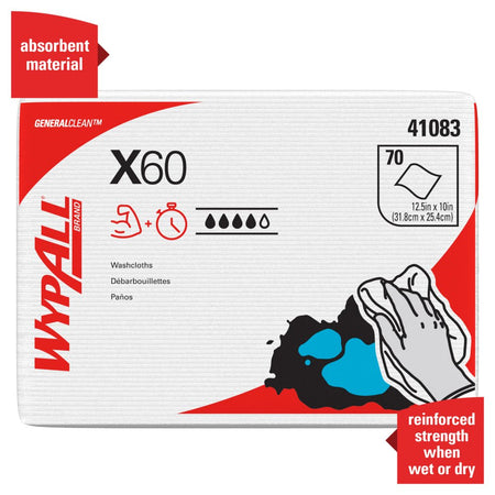 X60 Disposable Washcloth Hygienic Wipes, 41083, White