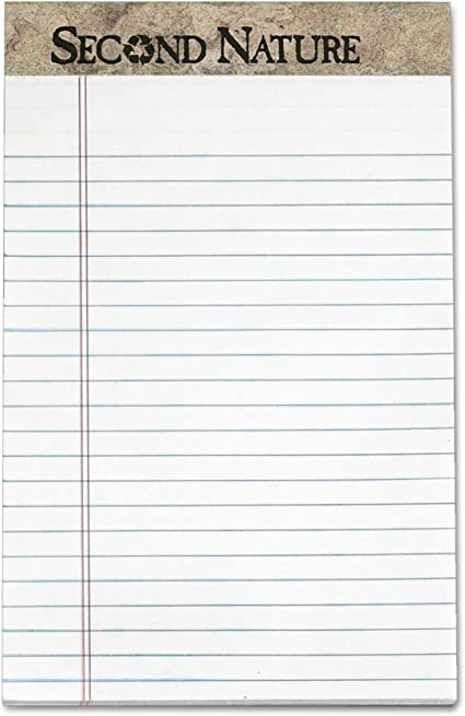 Writing Pads 5" x 8" Legal Rule, 50 Sheets/pad (12 Pack)