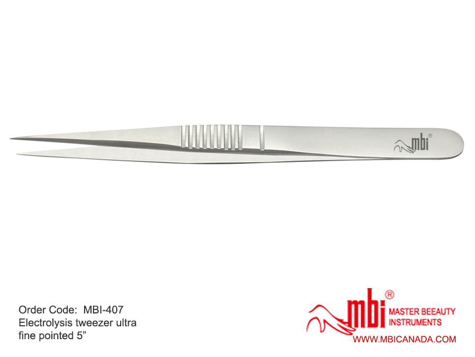 Electrolysis Tweezers Ultra Fine Pointed Size 5″, MBI-407