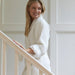 100% Cotton Terry Spa Robe, White Waffle Bathrobe with Belt
