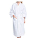 100% Cotton Terry Spa Robe, White Waffle Bathrobe with Belt